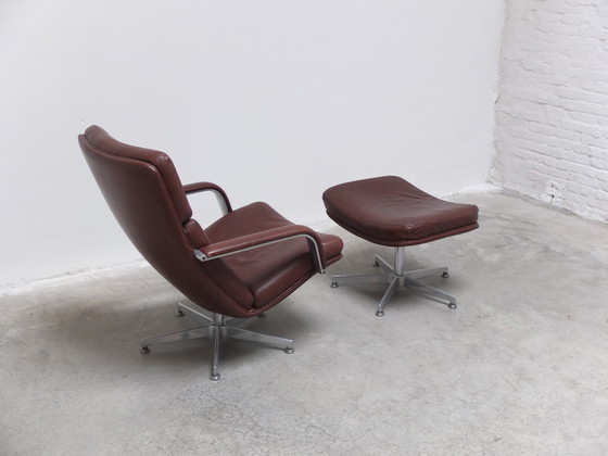 Image 1 of 'F141' Lounge Stoel met Voetenbank van Geoffrey Harcourt voor Artifort, 1972