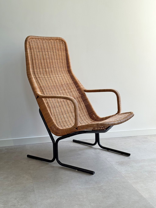 1x Dirk Van Sliedregt Rotan Fauteuil