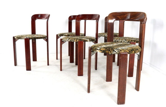 Set di 6 sedie Bruno Rey per Kusch & Co con stampa tigrata vintage – Sedie da pranzo, Wood (photo 23 of 24)