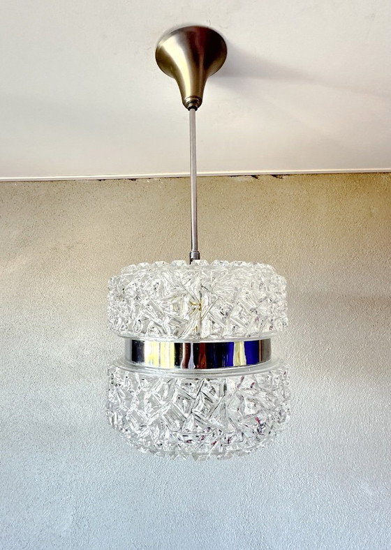 Suspension vintage Austrolux – Verre, Chrome (photo 12 of 15)