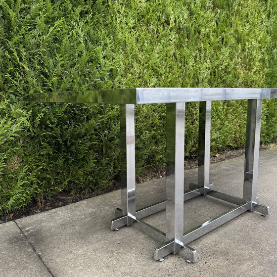 Image 1 of table à manger vintage chromée