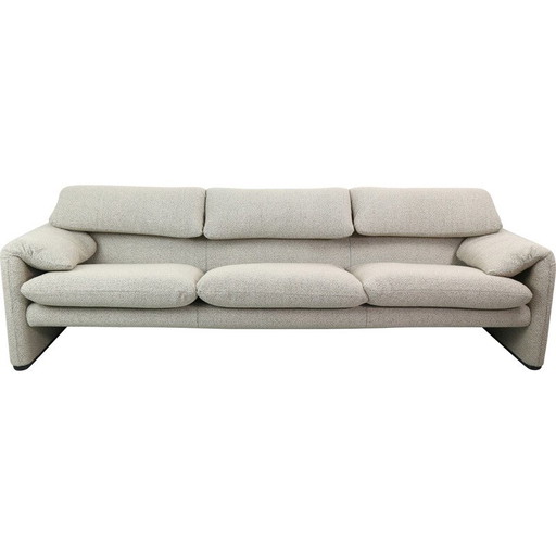 Canapé vintage 3 places "Maralunga" par Vico Magistretti pour Cassina, 1973