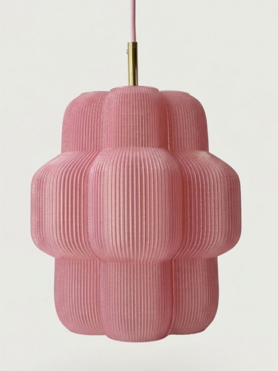 Image 1 of Petulia L "Pink Taffy" ByLucop - Organic Sculptural Pendant Lamp - Artisan 3D Printed Design