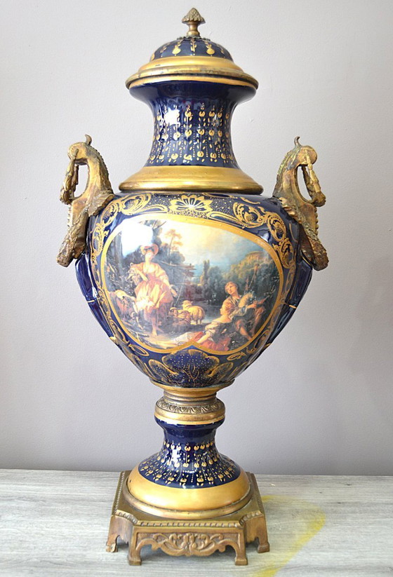 Image 1 of magnifica coppia di vasi del XIX secolo