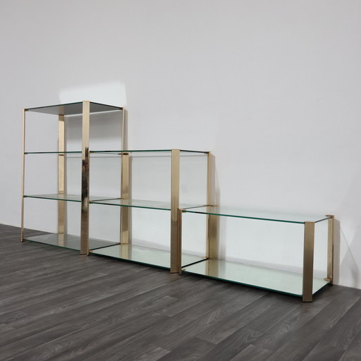 Gallotti & Radice Tris Di Vetrinette Mensole Hollywood Regency Design 1970’s