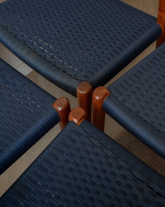 Image 1 of Danish Modern Teak Dining Chairs Model 77 by Niels Otto Møller for J.L. Møllers Møbelfabrik, Denmark, 1960s, Set of 6