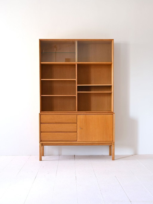 1960s Oak Bookcase by H. W. Grabinski