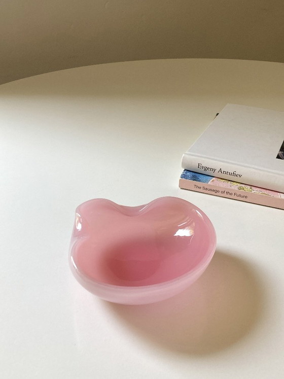 Image 1 of Posacenere vintage vetro Murano rosa opalino