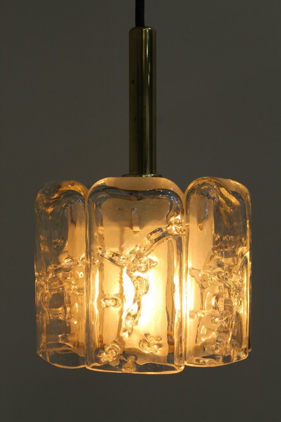 Image 1 of Design-Pendelleuchte Doria Eisglas