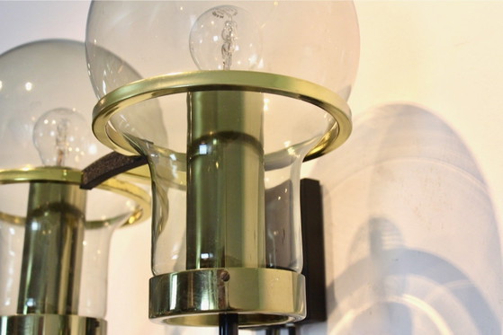 Raak Amsterdam Double Maxi Globe Wandlamp, Wandlampen, Metaal, Messing, Mid Century Modern (foto 10 van 12)
