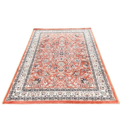 Vintage Perzisch tapijt roze Tabriz 202 x 140 cm 1970's