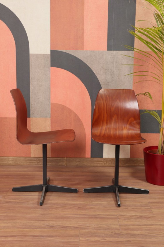 Image 1 of Kids Stools Set of 2 Pivot Children Chairs