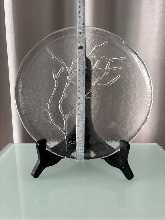 Vintage Humppila ‘Koivunoksa’ Glass Plate by Kaija Aarikka – Finland – Decorative Objects (photo 6 of 7)