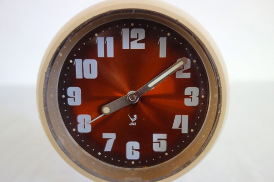 Sveglia vintage Jaz Space Age su piedini, Orologi, Plastica, Metallo, Beige, Mid Century Modern (foto 6 di 7)