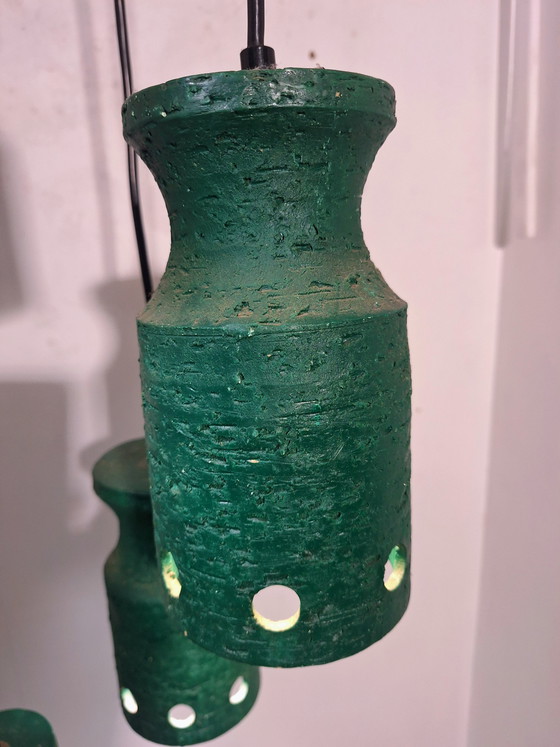 Image 1 of Lampada a sospensione in ceramica in stile brutalista anni '60/'70
