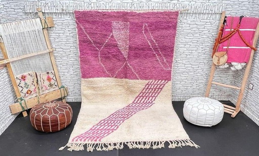 Tappeto rosa fatto a mano 2,5/1,5 – vloerkleden en tapijten, Wool