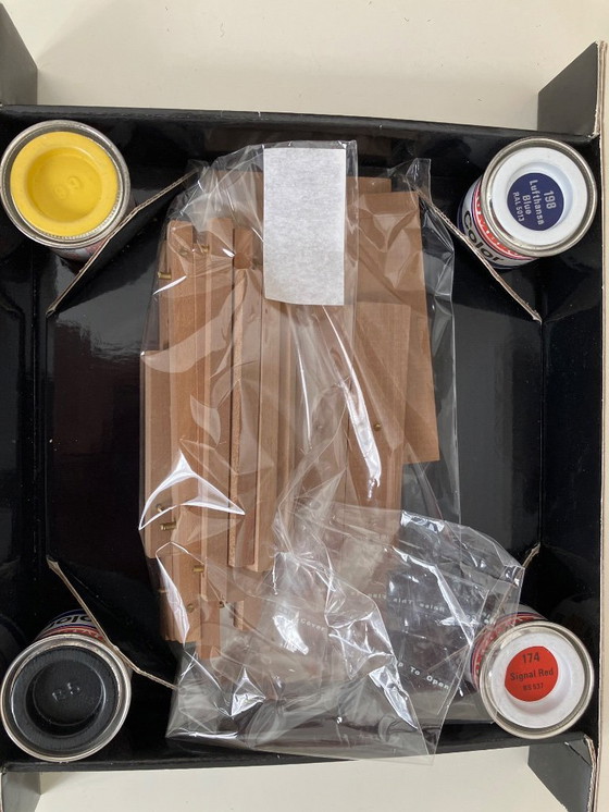 Image 1 of Rietveld Red and Blue Chair Model Kit Scale: 1:6.