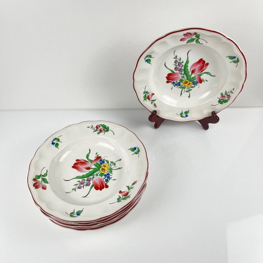 Set de 6 Assiettes Creuses KG Lunéville "Réverbère" – servies, Ceramic (photo 2 of 6)