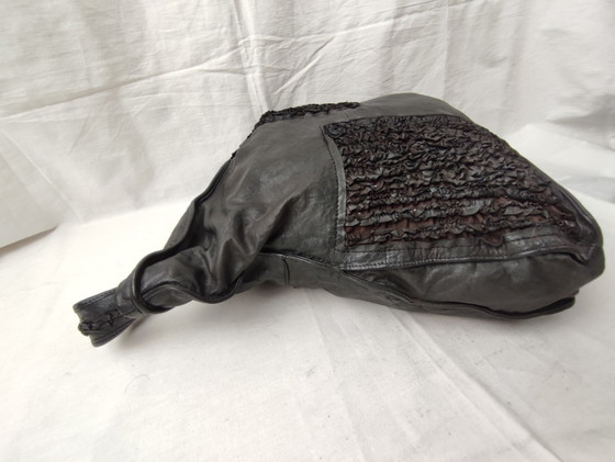 Dilaks Shoulder Bag XL Bag Black Leather Black Distinctive Finish Fits Laptop (photo 5 of 15)
