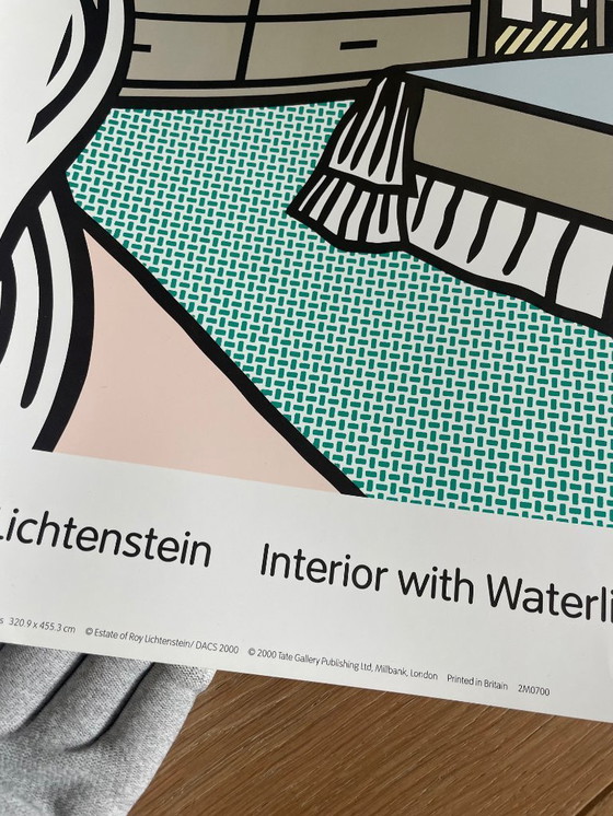 Image 1 of Roy Lichtenstein (1923-1997), Interieur met waterlelies, 1991, copyright Estate of Roy Lichtenstein/DACS 2000, Gedrukt in Groot-