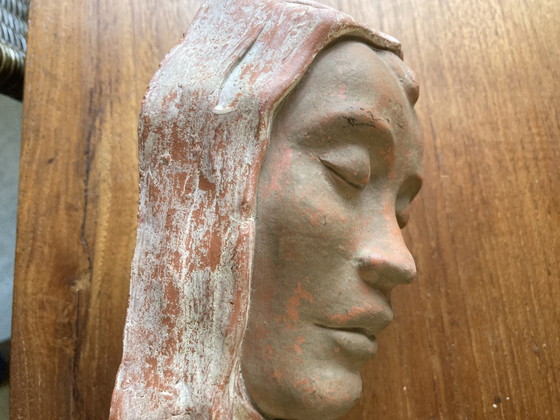 Afrikanische Terrakotta-Maske – Wanddekoration, Keramik (photo 5 of 5)