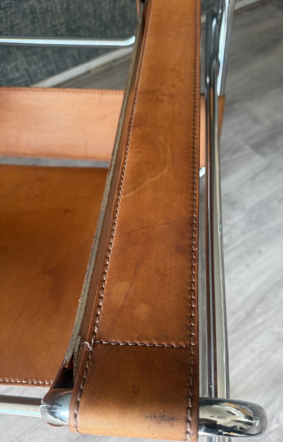 Image 1 of Vintage Wassily stoel – Cognacbruin leer – Fasem