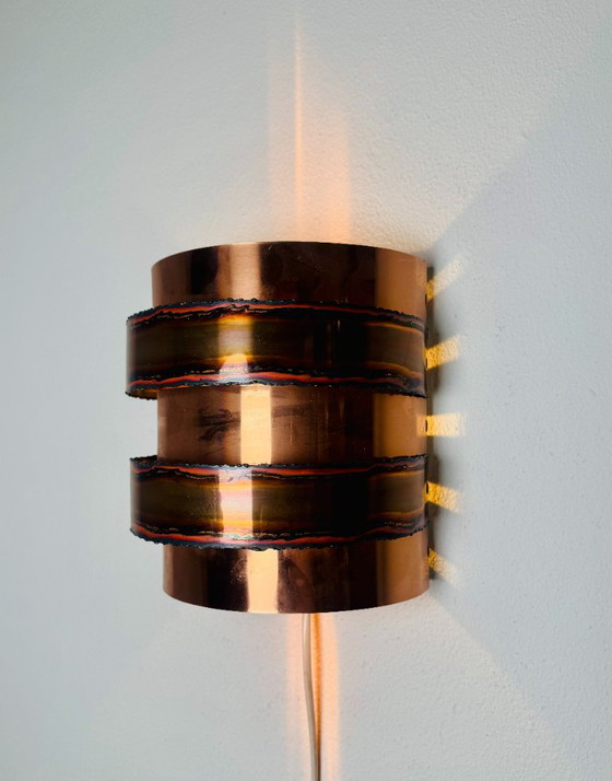 Brutalist Layered Wall Light By Svend Aage Holm-Sørensen For Holm-Sørensen & Co, Denmark, 1960s – Brass (photo 4 of 6)