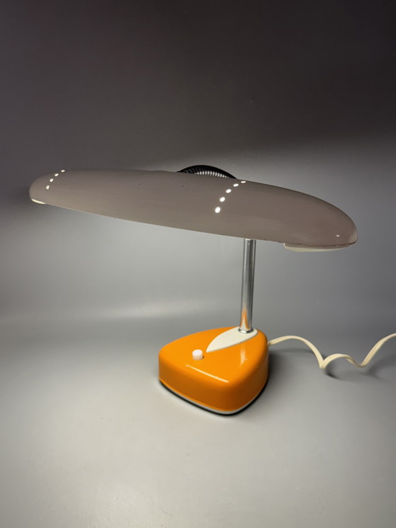 Image 1 of Zeldzame Matsushita / National tafellamp – model FS-193E – beige/oranje – 1970