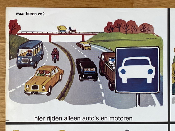 Image 1 of Vintage traffic poster 59.5 x 84 cm