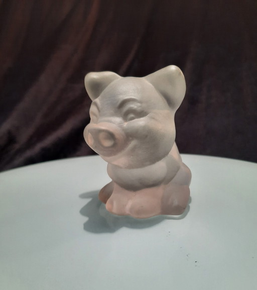 Cute Glass Piglet/Biggy figurine by GOEBEL