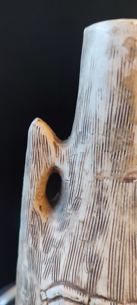 Image 1 of Vase signed Eva-Sud Mod. Dep vintage Italian ceramics