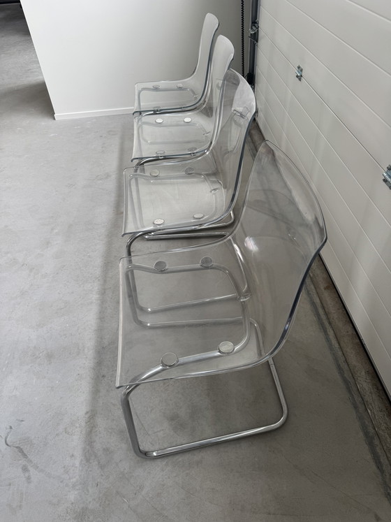 Image 1 of IKEA Tobias stoelen transparant 