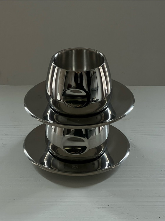 AMC Art Design metal coffee cup with saucer – Price per cup & saucer – Crockery, Italian Design (photo 6 of 8)
