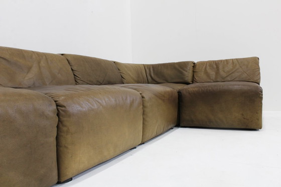 Image 1 of Divano modulare vintage in pelle di Straub, anni '70