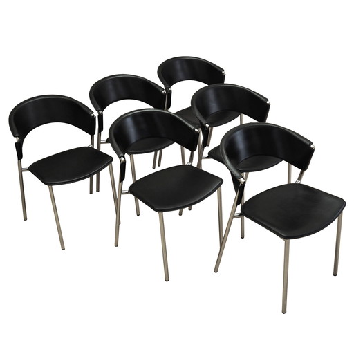 Set of six chairs, Italian design, 1980s, manufacturer: Calligaris