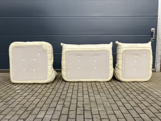 Image 1 of 100% authentic Ligne Roset Togo 1.2z & corner in beige leather