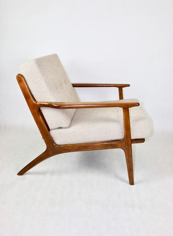 Image 1 of Vintage Danish Beige Boucle Loop Chair, 1970s - Set of 2
