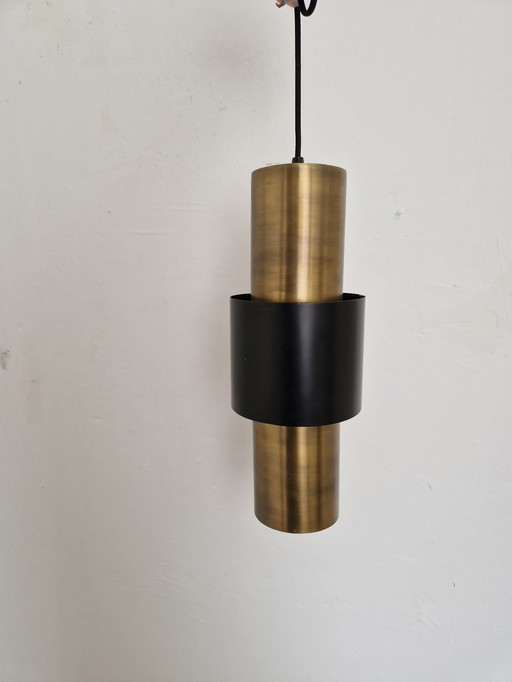 Lampe suspendue vintage tube brutaliste chic