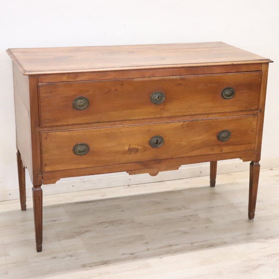 Image 1 of Commode ancienne de l'époque Louis XVI, Italie, XVIIIe siècle