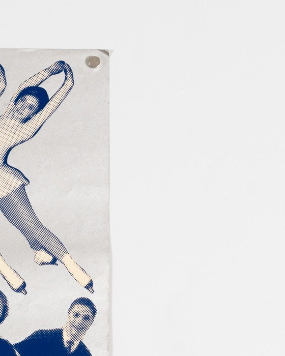 Image 1 of Championnat Du Monde Patinage Artistique 1973 Originale Vintage Serigrafia Poster Sport Invernali Pattinaggio di Figura 80x40 cm