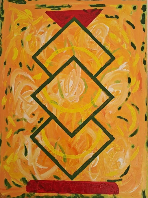 Enzo SAN MARCO - Totem Square - Artist's Painting