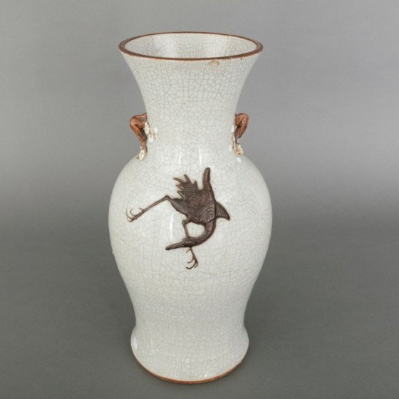 Image 1 of Große Vase aus Craquelé-Ware aus Nanking, 19.