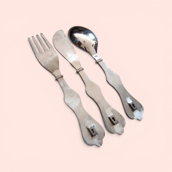 Image 1 of XXL bestekset van 60 cm / mes, vork, lepel