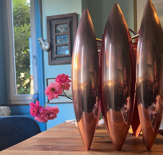 Image 1 of Lampada a sospensione in rame KASTOR, Fog & Mørup, design Jo Hammerborg, anni '60, metà del secolo