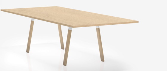 Image 1 of Large solid wood dining table for 10 people