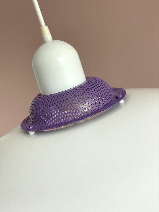 Image 1 of Jeka vintage Deens design LAMP Mid Century wit paars