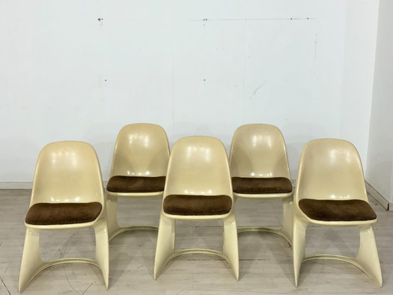 Image 1 of Set van 5 Casalino Casala stoelen / eetkamerstoelen / tuinstoelen – vintage ruimtetijdperk