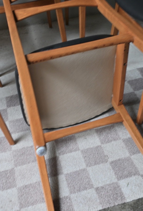 Image 1 of Vintage set van 6 eetkamer stoelen Baehre Mignon