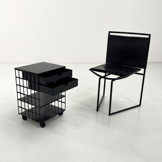 Image 1 of Draadkast met 2 laden op wielen van Bruna Rapisarda voor Robots, jaren 80