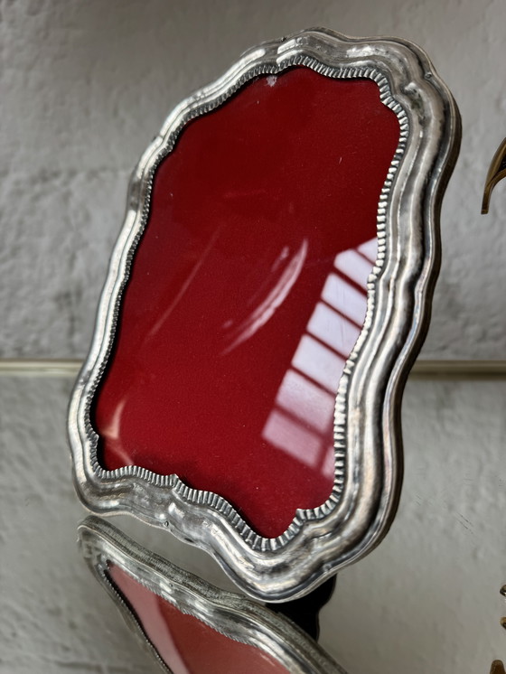 Image 1 of Marco de fotos plateado de los años 50